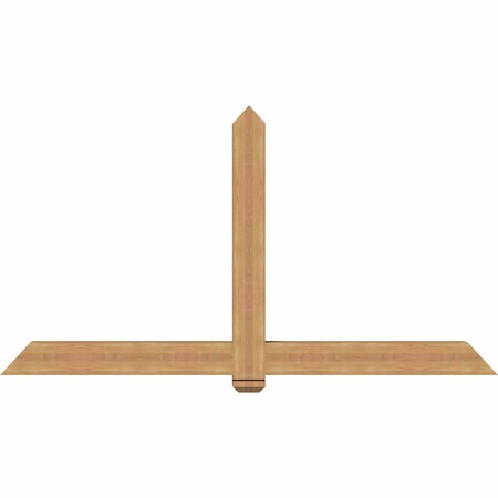 Ekena Millwork Eugene Smooth Timber Gable Bracket, Western Red Cedar, 84"W x 45"H x 5 1/2"D x 5 1/2"F, 13/12 Pitch GBW084X45X0606EUG00SWR